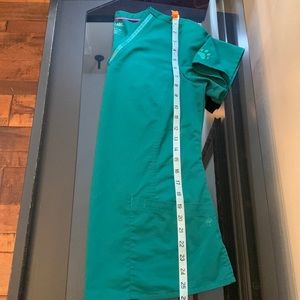 Hunter Green Small Purple Label Scrub Top